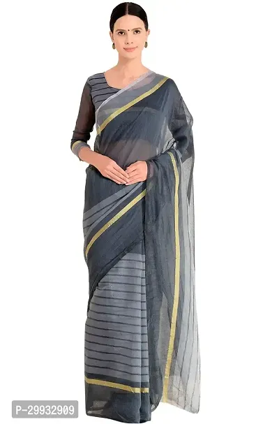 Stylish Fancy Cotton Silk Saree With Blouse Piece For Women-thumb0