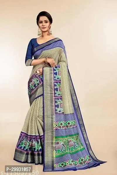 Stylish Fancy Art Silk Saree With Blouse Piece For Women-thumb0