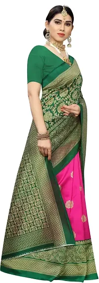 Stylish Fancy Art Silk Saree With Blouse Piece For Women-thumb2