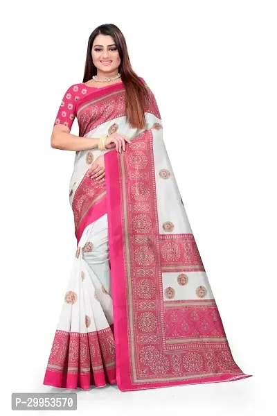 Stylish Fancy Art Silk Saree With Blouse Piece For Women-thumb0