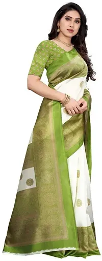 Stylish Fancy Art Silk Saree With Blouse Piece For Women-thumb2