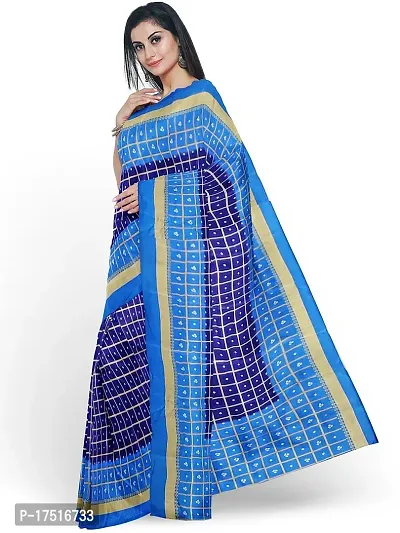 Women Stylish Art Silk Printed Saree with Blouse piece-thumb0