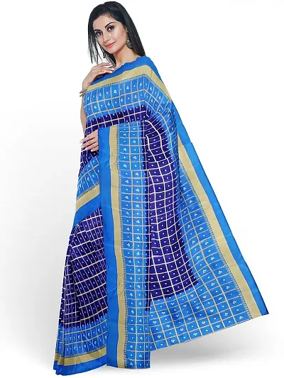 Glamorous Art Silk Saree with Blouse piece 