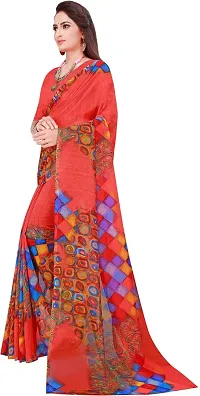 Stylish Fancy Georgette Saree With Blouse Piece For Women-thumb2