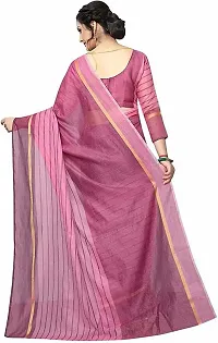 Stylish Fancy Cotton Silk Saree With Blouse Piece For Women-thumb1