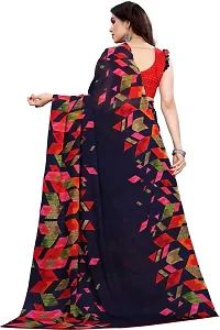 Stylish Fancy Georgette Saree With Blouse Piece For Women-thumb4