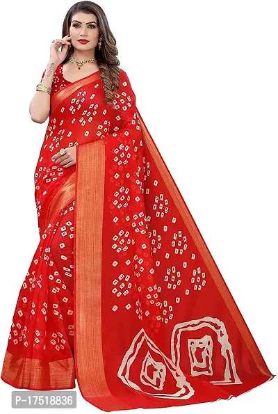 Women Stylish Cotton Silk Printed Saree with Blouse piece-thumb0