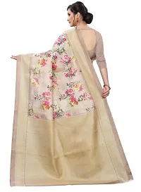 Women Stylish Art Silk Printed Saree with Blouse piece-thumb1