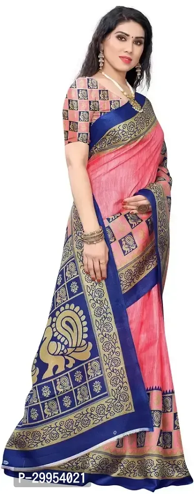 Stylish Fancy Art Silk Saree With Blouse Piece For Women-thumb3