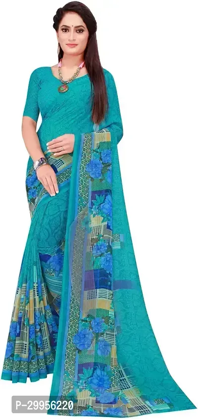 Stylish Fancy Georgette Saree With Blouse Piece For Women Pack Of 2-thumb2