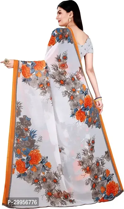 Stylish Fancy Georgette Saree With Blouse Piece For Women-thumb3