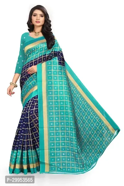 Stylish Fancy Art Silk Saree With Blouse Piece For Women-thumb0