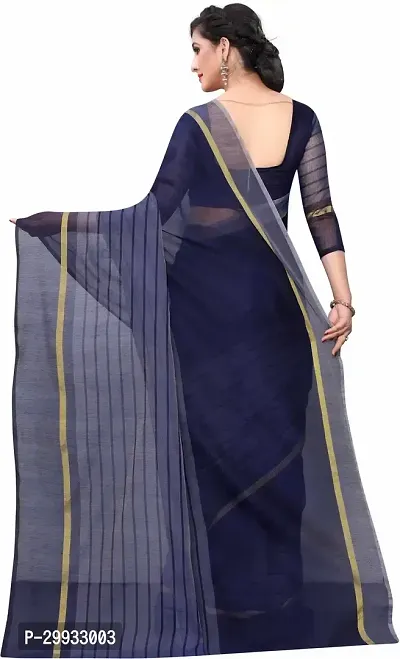 Stylish Fancy Cotton Silk Saree With Blouse Piece For Women-thumb3