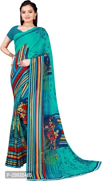 Stylish Fancy Georgette Saree With Blouse Piece For Women