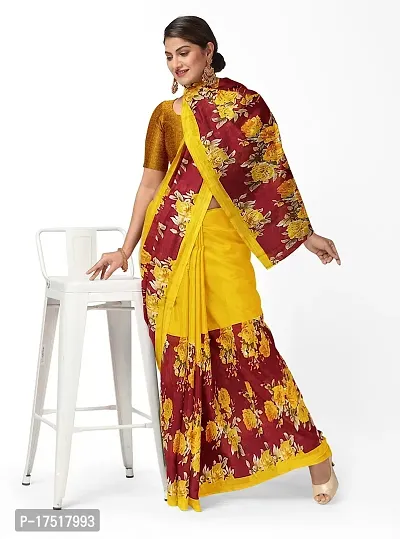 Women Stylish Georgette Printed Saree with Blouse piece-thumb0