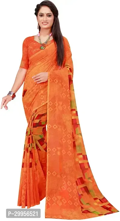 Stylish Fancy Georgette Saree With Blouse Piece For Women