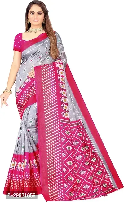 Stylish Fancy Art Silk Saree With Blouse Piece For Women-thumb0