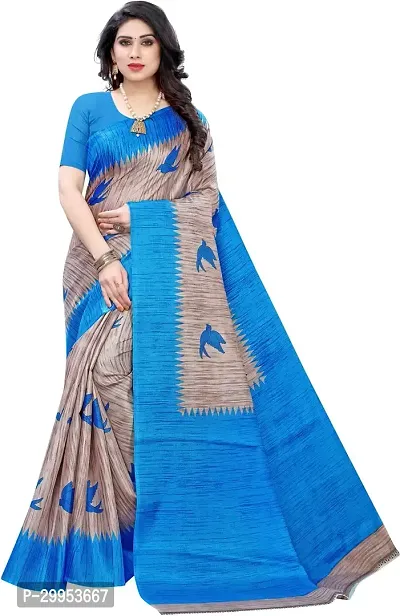 Stylish Fancy Art Silk Saree With Blouse Piece For Women-thumb0