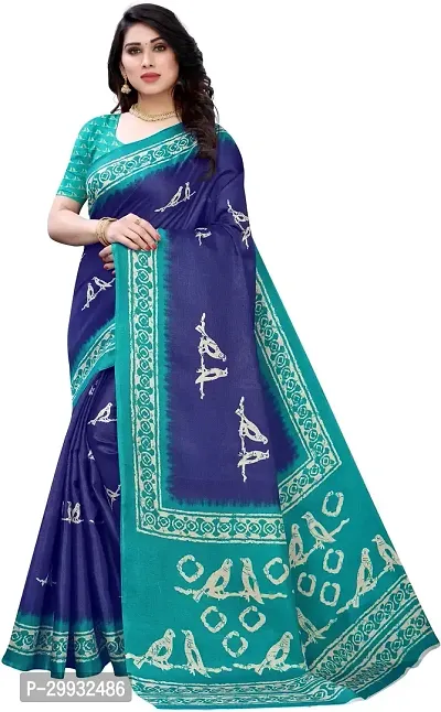 Stylish Fancy Art Silk Saree With Blouse Piece For Women-thumb0