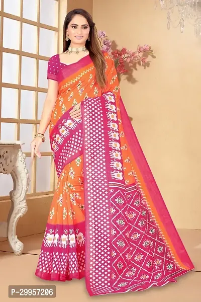 Stylish Fancy Art Silk Saree With Blouse Piece For Women-thumb0