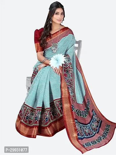 Stylish Fancy Art Silk Saree With Blouse Piece For Women-thumb0