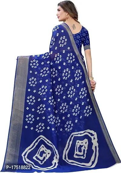 Women Stylish Cotton Silk Printed Saree with Blouse piece-thumb4