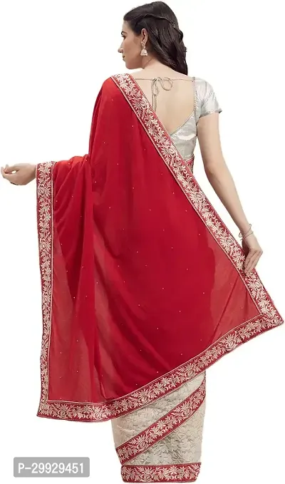 Stylish Fancy Brasso Saree With Blouse Piece For Women-thumb2