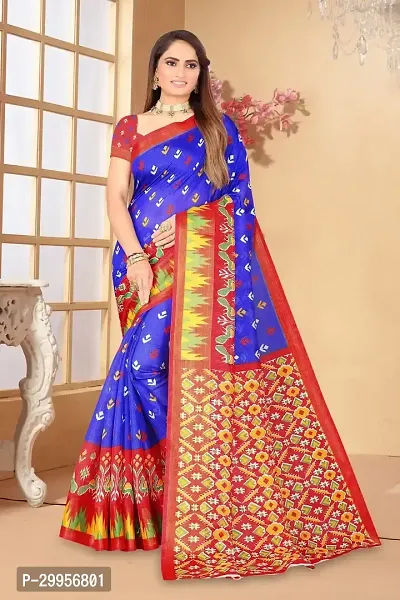 Stylish Fancy Art Silk Saree With Blouse Piece For Women-thumb0