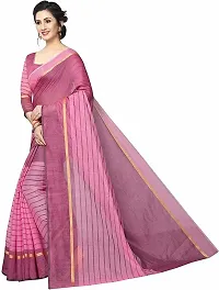 Stylish Fancy Cotton Silk Saree With Blouse Piece For Women-thumb2