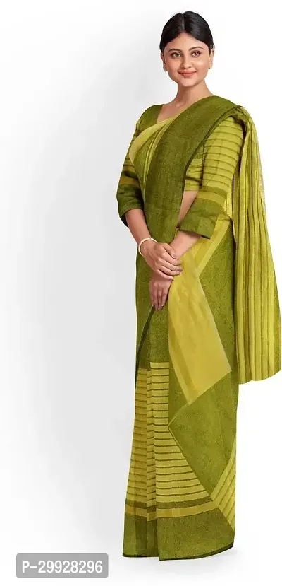 Stylish Fancy Cotton Silk Saree With Blouse Piece For Women-thumb0