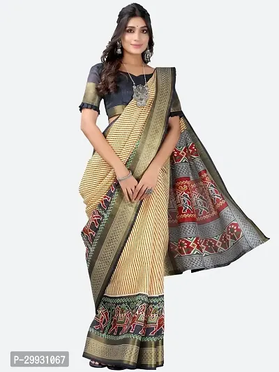 Stylish Fancy Art Silk Saree With Blouse Piece For Women-thumb2