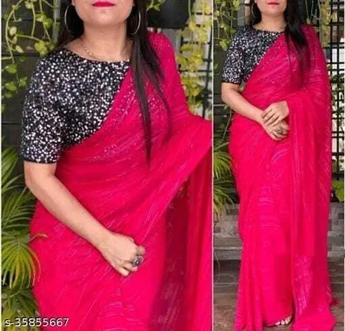 Stylish Viscose Silk Embllished Saree With Sequined Blouse Piece