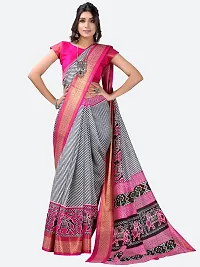 Stylish Fancy Art Silk Saree With Blouse Piece For Women-thumb1