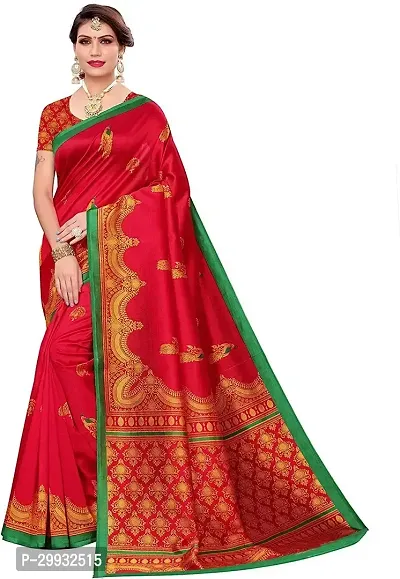 Stylish Fancy Art Silk Saree With Blouse Piece For Women-thumb0