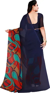 Stylish Fancy Georgette Saree With Blouse Piece For Women-thumb3