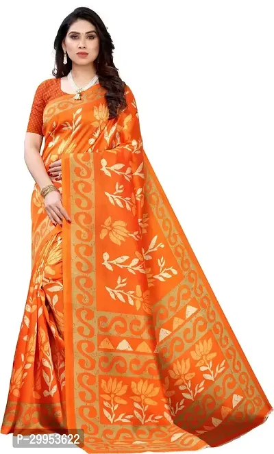 Stylish Fancy Art Silk Saree With Blouse Piece For Women-thumb0