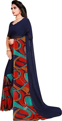 Stylish Fancy Georgette Saree With Blouse Piece For Women-thumb2