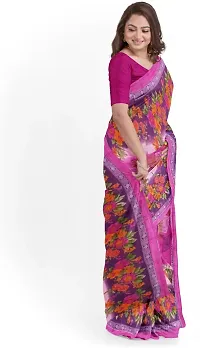 Stylish Fancy Georgette Saree With Blouse Piece For Women-thumb2