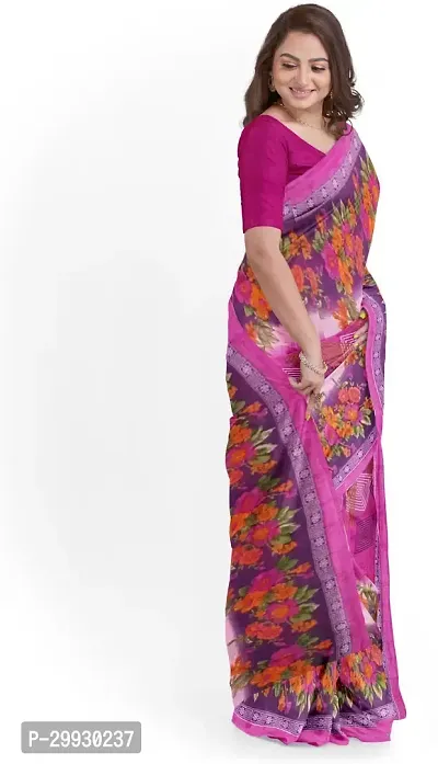 Stylish Fancy Georgette Saree With Blouse Piece For Women-thumb3