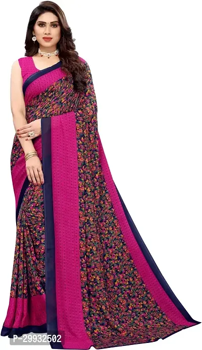 Stylish Fancy Georgette Saree With Blouse Piece For Women