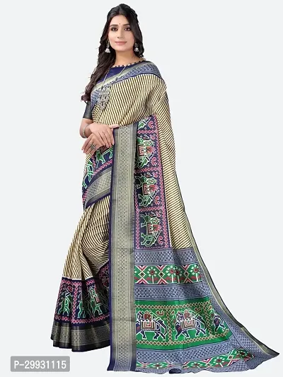 Stylish Fancy Art Silk Saree With Blouse Piece For Women-thumb3