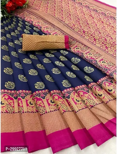 Stylish Fancy Art Silk Saree With Blouse Piece For Women-thumb0