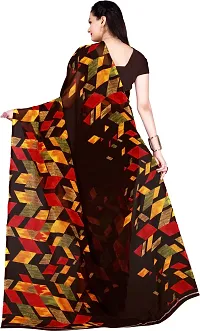 Women Stylish Georgette Printed Saree with Blouse piece-thumb2