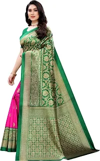 Stylish Fancy Cotton Silk Saree With Blouse Piece For Women-thumb1