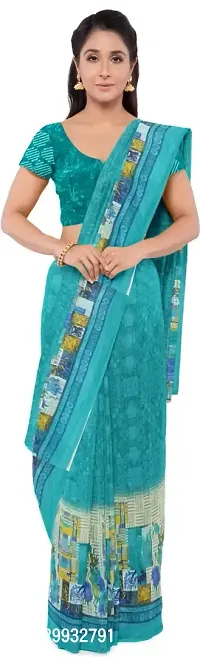 Stylish Fancy Georgette Saree With Blouse Piece For Women-thumb2