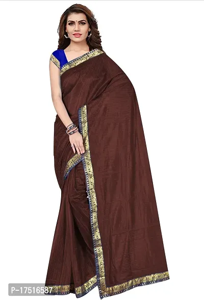 Women Stylish Art Silk Solid Saree with Blouse piece-thumb0