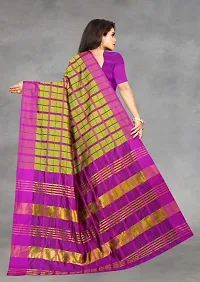 Women Stylish Art Silk Printed Saree with Blouse piece-thumb2