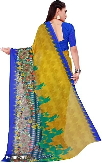 Stylish Fancy Georgette Saree With Blouse Piece For Women-thumb4