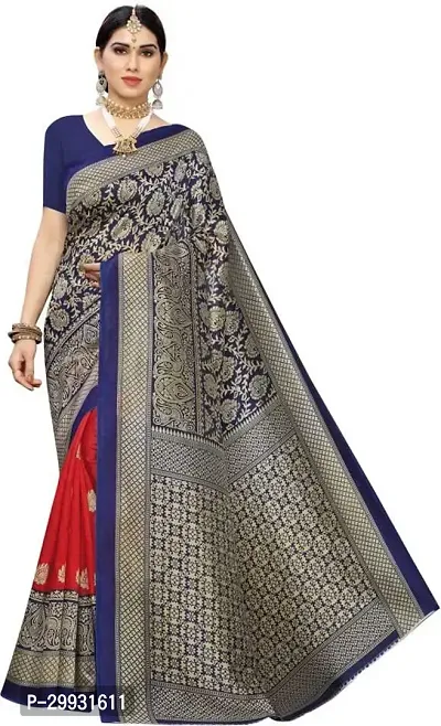 Stylish Fancy Art Silk Saree With Blouse Piece For Women-thumb0