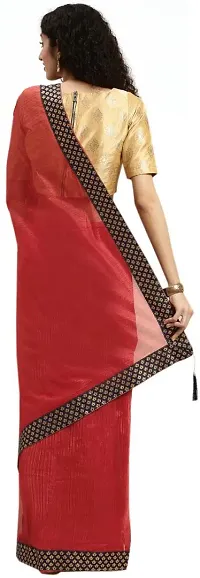 Women Stylish Art Silk Solid Saree with Blouse piece-thumb1